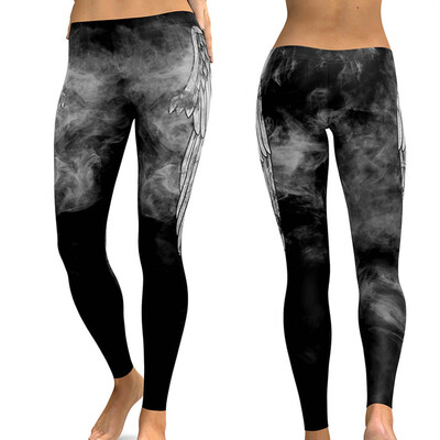 

Ladies Digital Wing Printing Fitness Running Bottom Pants