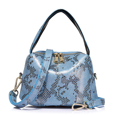

REALER brand new arrival women serpentine leather handbag ladies shoulder bag fashion women small totes small hobos bag female