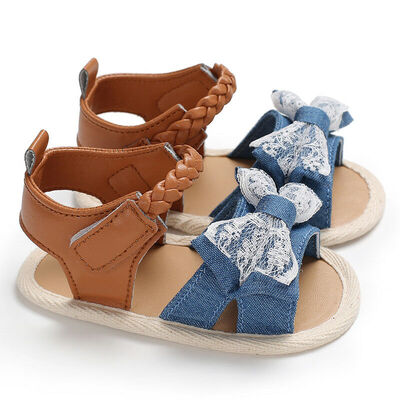 

Newborn Infant Baby Girl Bow-Knot Sandals Summer Moccasin Shoes 1st Prewalker