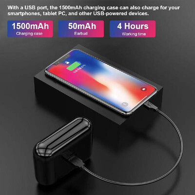 

HBQ-Q32 TWS Earbuds Bluetooth 50 Wireless Headphones Stereo Earphone Sport Headset Hands-free with Mic Charging Box with Digital