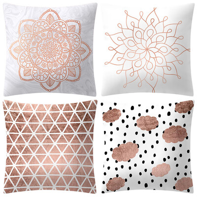 

JPGIF Rose Gold Pink Cushion Cover Square Pillowcase Home Decoratio