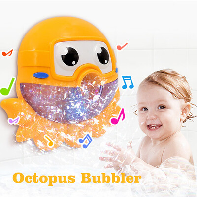 

YIWULABubble Machine Tub Big Cute Octopus Automatic Bubble Maker Blower 12 Music Song