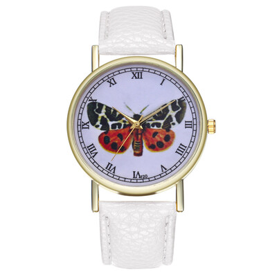 

Minimalist Hot Selling Luxury Fashion Women Watch Butterfly Style PU Leather Band Analog Quartz Wrist Watch &Whloesale &Ff