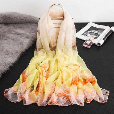 

New excellent soft silk scarf female spring&autumn summer scarf thin section shawl long paragraph wild sunscreen scarf