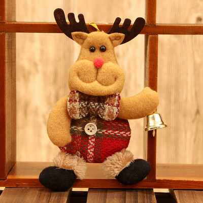 

Gobestart Christmas Ornaments Gift Santa Claus Snowman Reindeer Toy Doll Hang Decorations