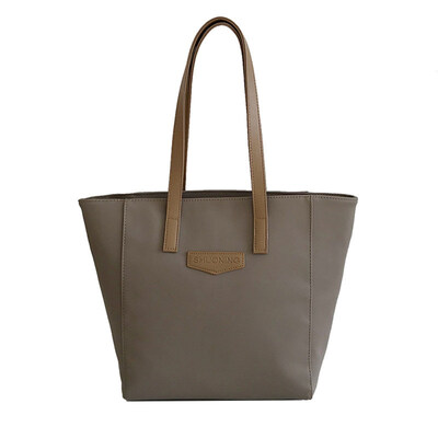 

Women Waterproof Solid Color Large Capacity Women Tote Handbag Shoulder Bag