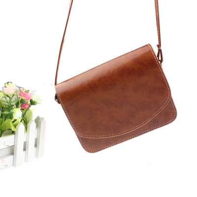 

Women PU Leather Shoulder Bag Solid Mini Casual Crossbody Bags Retro Messenger Bags Handbag Small Square Pack T10
