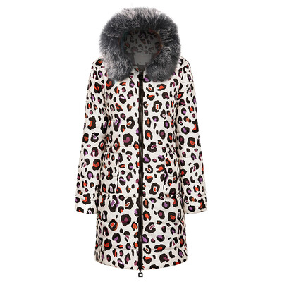 

Toponeto Womens Winter Print Long Down Cotton Ladies Hooded Coat Quilted Jacket Outwear