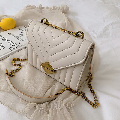 

Bag female new Korean version of the rhombic lock buckle fashion shoulder bag tide wild diagonal chain small square bag