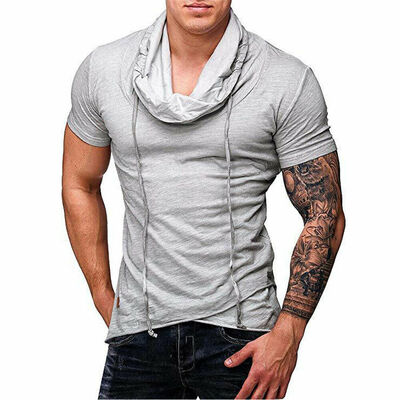 

Fashion Mens Summer Casual T-Shirts Short Sleeve Slim Fit T-Shirts Workout Tee
