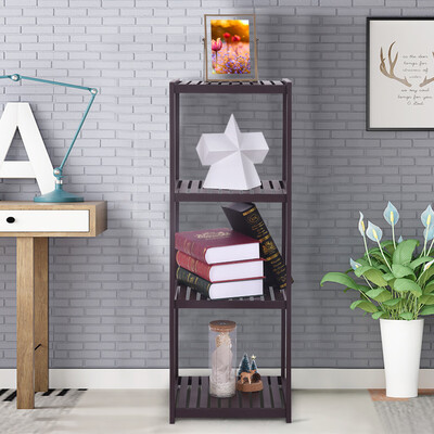 

Siaonvr 100 Bamboo Bathroom Shelf Stand 4-Tier Multifunctional Storage Rack Shelving