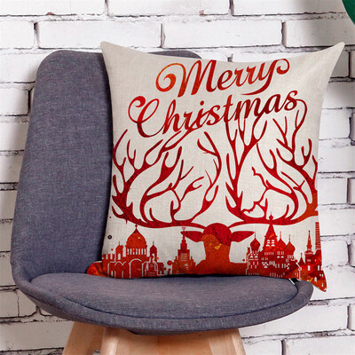 

Siaonvr Home Decor Cushion Cover Merry Christmas Pillowcase Sofa Throw Pillow Covers