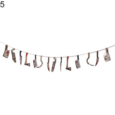 

Horrible Halloween Party Haunted House Hanging Garland Pennant Banner Decoration