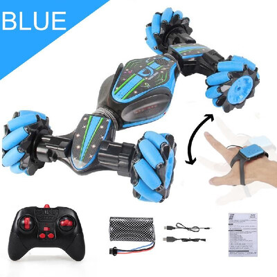

RC Car 24GHz 4WD RC Stunt Car Off Road Car RC Deformable All-Terrain Double-Sided Car with Gesture Sensor Watch Lights Music Kids