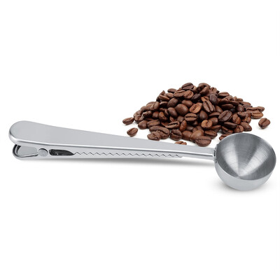 

Multifunctional Coffee Spoon Stainless Steel Scoop With Sealing Clamp Cafe Tool Coffee Scoop Coffee Spoon
