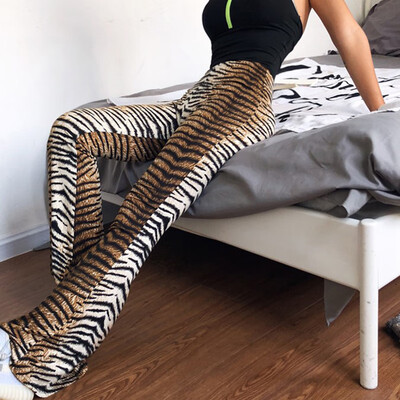 Womens Pants Ladies Trousers Party Animal Print Plus Size Pants Fashion