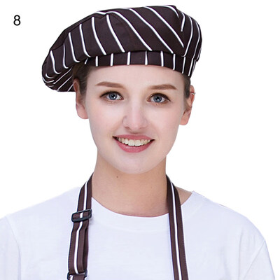 

Women Fashion Print Hotel Restaurant Chefs Beret Cafe Waiters Hat Cap Headgear