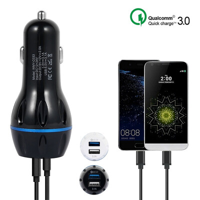 

2 Dual Port USB Fast Car Charger 36W Quick Charge QC 30