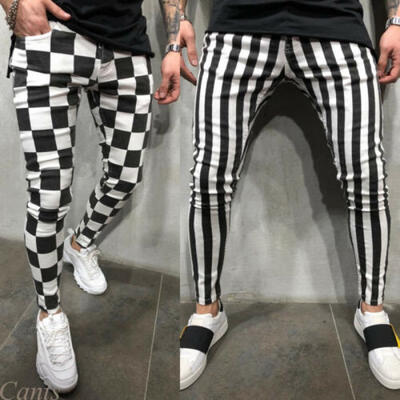 

Mens Slim Fit Urban Straight Leg Trousers Casual Pencil Jogger Cargo Pants USA