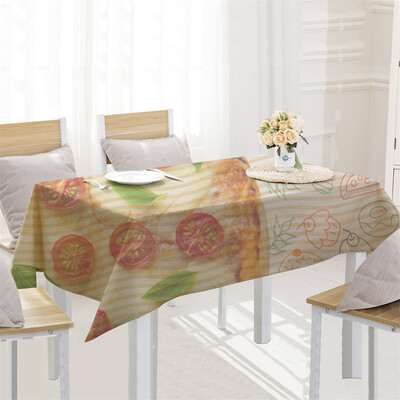 

Toponeto Pizza Table Cloth Linen Tablecloth For Kitchen Decorative Dining Table Cover