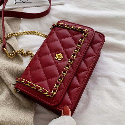 

North bag small fragrant air bag womens 2019 new style Korean style all-in-one diamond chain single shoulder small square b