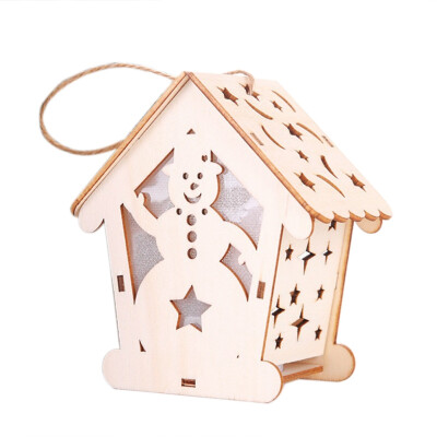 

Festival Led Light Wood House Christmas Tree Decorations For Home Hanging Ornaments Holiday Nice Xmas Gift Navidad Wedding