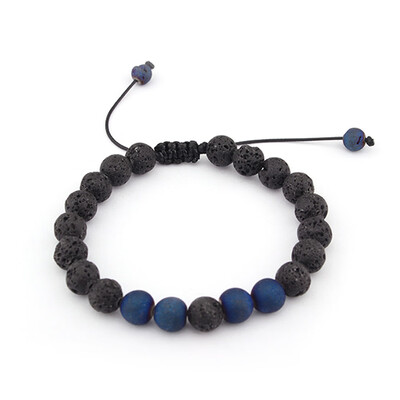

Hot Trendy Lava Stone Charm Bracelet For Men Or Women Bracelet Jewelry Best Gift