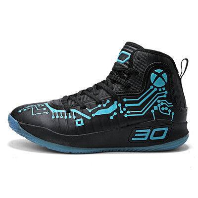 

Couple basketball shoes men spring shock wear-resistant breathable high-top boots sneakers running shoes women