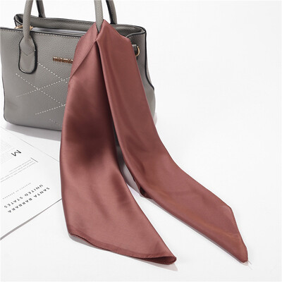 

Solid color small square scarf female silk scarf satin simulation silk simple wild professional scarf spring&autumn FJ178