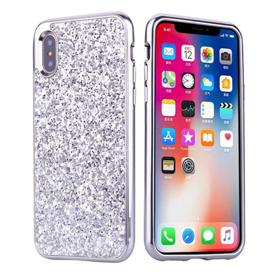 

MOONCASE Apple iPhone X Flash Powder PC Shell - Silver