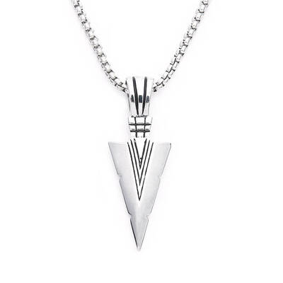 

Modern Geometric Shape Pendants Alloy Long Necklace Unisex Hip Hop Jewelry Accessory for Gifts