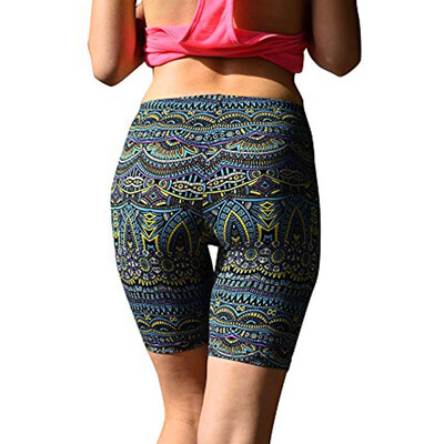 

Tailored omens Print Sport Pants Soft Brushed Active Stretch Yoga Bike Short Pants