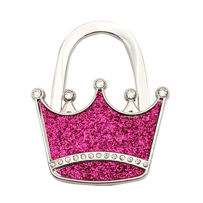 

New Metal Crown Style Table Hook Key Chain Portable Metal Foldable Bag Hook Purse Bag Hanger Hook Handbag Holder