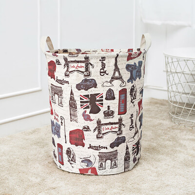 

Siaonvr Waterproof Canvas Laundry Clothes Basket Storage Basket Folding Storage Box A