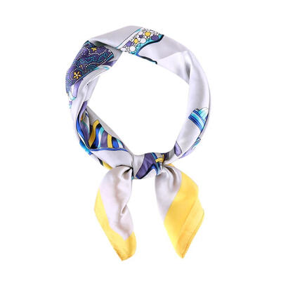 

Fashion Women Silk Shawl Floral Print Square Scarf Office Neck Hair Tie