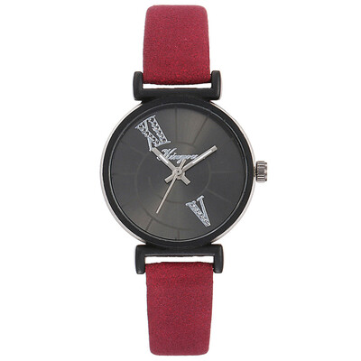 

Women Watch Geneva Unique Dial Wristwatch Simple Solid Color Leather Strap Ladies Fashion Dress Clock Relojes Para Mujer