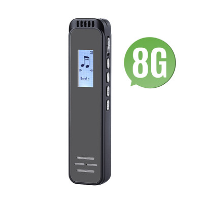 

8GB Portable Digital Voice Recorder Dual-Core Noise Reduction MP3WMAFLACAPE Audio Player Voice Activating Timed Recording Cir