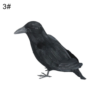 

Realistic Feathered Crows Raven Model Halloween Prop Home Garden Yard Decor