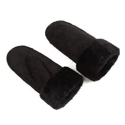 

Women Girl Winter Warm Mittens Gloves Knitted Fleece Lined Thermal Thick Gloves