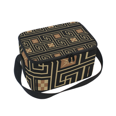 

ALAZA Insulated Lunch Box Black Mysterious Roma Lunch Bag for Men Women Portable Tote Bag Cooler Bag