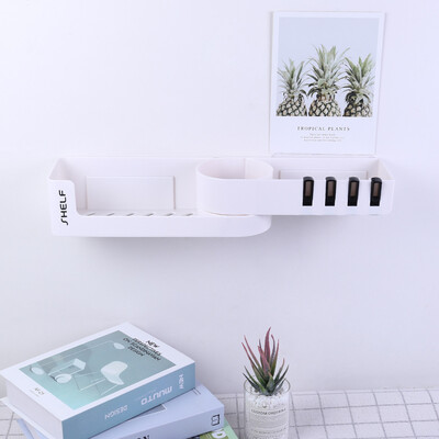

Gobestart Creative Bathroom Shelf Free Punching Wall Hanging Bathroom Suction Wall