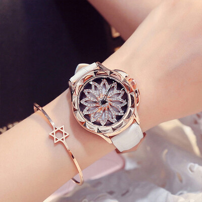

Time to run the trend of leather quartz watch