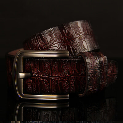 

Trend New Printing Belt Imitation Leather Mens belt Fashion Casual Pin Buckle Mens Leather belt Wide belt Luxury belt