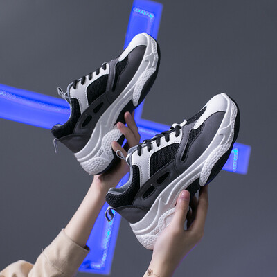 

101 No 10 points will grab 34 yuan Panda shoes old shoes women ins autumn color matching thick-s
