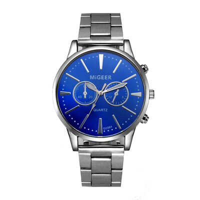 

RM Fashion Man Crystal Stainless Steel Analog Quartz Wrist Watch