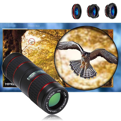 

〖Follure〗12 X Optical Zoom Camera Telescope Lens With Clip For iPhonePhone Universal