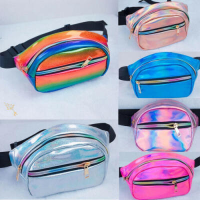 

Women Men Fanny Pack Clear Glitter Waist Belt Bum Bag Pouch Hip Purse Travel Bag