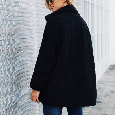 

Toponeto Womens Ladies Warm Artificial Wool Coat Zipper Jacket Winter Parka Outerwear