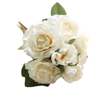 

Gobestart Artificial Fake Flowers Rose Bouquet Floral Wedding Bouquet Party Home Decor