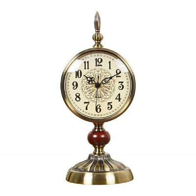 

6312 Desk Clock Natural Rubber Solid Wood Non-Slip Base Silence Scanning Table Timekeeping Device for Bedroom Living Room Battery